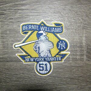 Bernie Williams #51 New York Yankees Retirement Iron On Patch 4" x 4"